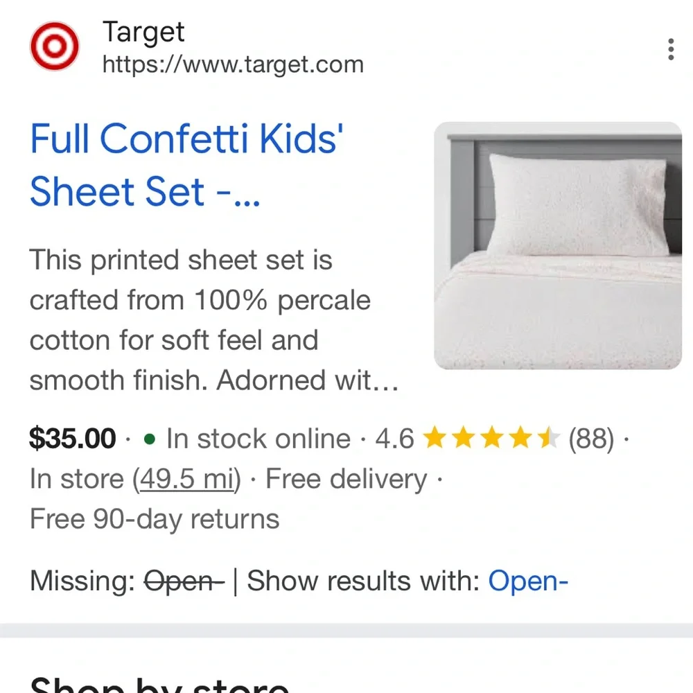 Pillowfort Confetti Cotton Sheet Set - White with Multicolor Sprinkles - Picture 8 of 8